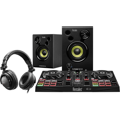 Hercules DJ Learning Kit (Mesa+ Altavoces + Auriculares)