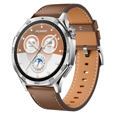 Smartwatch Huawei GT5 46mm con Correa de Cuero Marrón