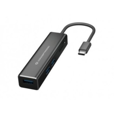 HUB 3.1 USB-C CONCEPTRONIC DONN08 - 3 Puertos USB 3.0 y Lector Tarjetas SD/MicroSD