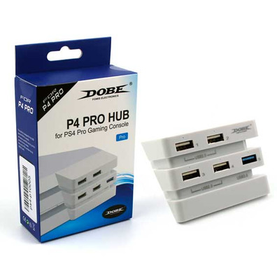 HUB 5 Puertos USB (2.0 3.0) Playstation 4 Pro (Dobe) Blanco