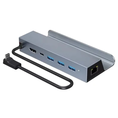 Hub 6 en 1 HDMI 4K PD 100W USB 3.0 RJ45 Ethernet 1000M