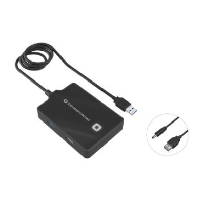 HUB USB 2.0 y 3.0 CONCEPTRONIC HUBBIES10B - 4 Puertos, Cable de 90cm