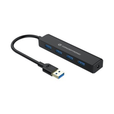HUB USB 3.0 CONCEPTRONIC 4 Puertos Mini Hub Pocket