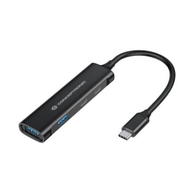 HUB USB 3.0 CONCEPTRONIC HUBBIES12B Negro - 4 Puertos USB 3.2 y 2 Puertos USB-C/A