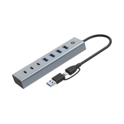 HUB USB CONCEPTRONIC HUBBIES20G 3xUSB-C 4xUSB-A 7 Puertos USB-C