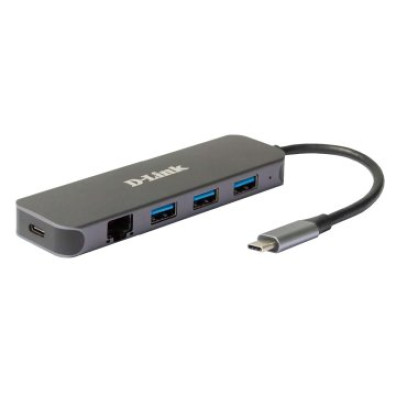 HUB USB-C D-LINK DUB-2334 3xUSB3.0 1xUSB-C PD 60W 1xGb RJ45