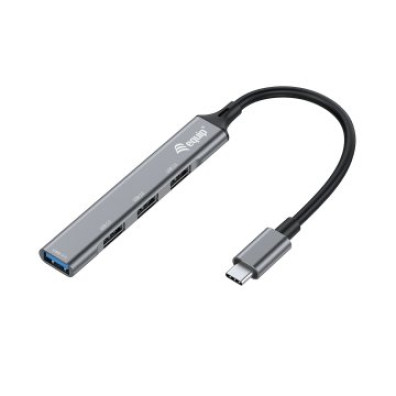 HUB USB-C EQUIP LIFE con Carcasa de Aluminio - 1xUSB-A 3.0 y 3xUSB-A 2.0