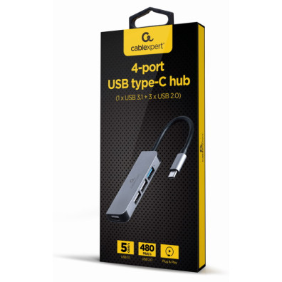 Hub Usb Tipo C De 4 Puertos 1 X Usb 3.1 Y 3 X Usb 2.0