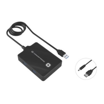 HUB CONCEPTRONIC USB3.0 HUBBIES11B 4 Puertos y Cable de 90cm