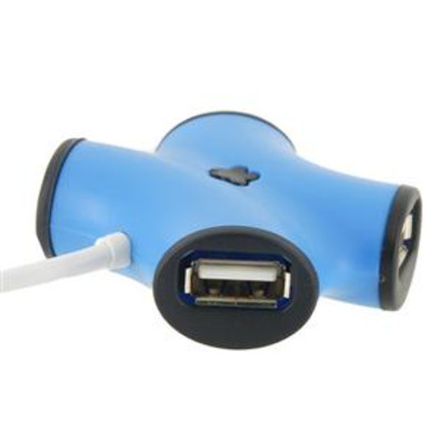 4-Port High Speed USB 2.0 Hub (Azul)