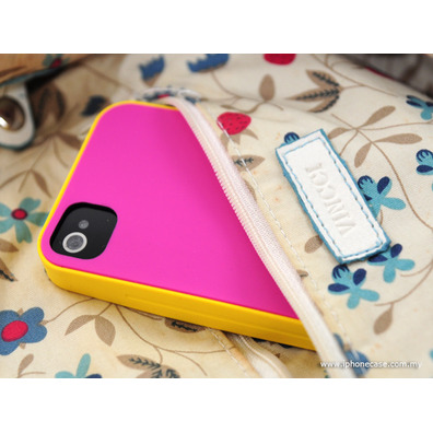 Funda Ozaki iCoat Amarilla/Rosa iPhone 4/4S