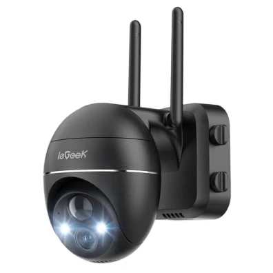 ieGeek ZS-GX1S Cámara de Vigilancia WiFi IP65 3MP/2K Negro
