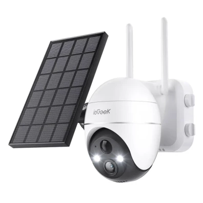 ieGeek ZS-GX4S Cámara de Seguridad WiFi Solar 5MP/QHD IP65 Blanco
