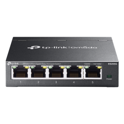 Switch Gestionable TP-Link ES205G Omada 5x RJ45 1Gb Fácil Gestión Carcasa Metálica VLAN QoS