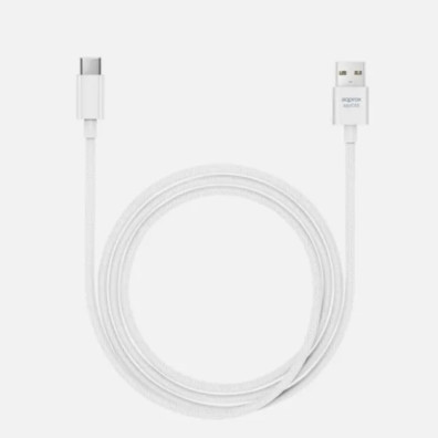 Cable USB Type-C Blanco 1M - Marca APPROX