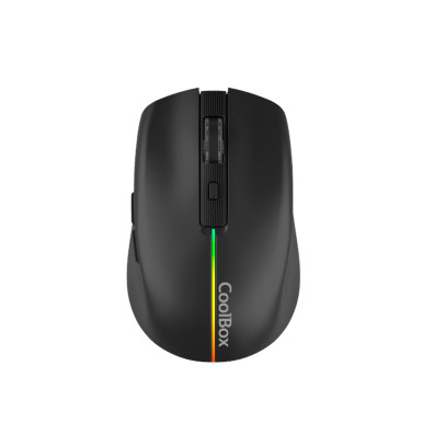 Ratón Coolbox Gaming Wireless W01 Ajustable 1600dpi - Negro