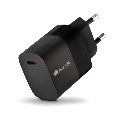 Cargador Pared GaN2 USB-C 20W Negro NGS para Smartphone - Accesorio de Carga Rápida
