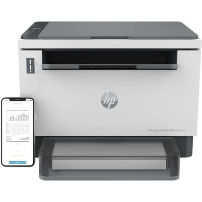 Impresora Multifunción Láser Monocromo HP Laserjet Tank 2604DW Wifi/Dúplex Blanca