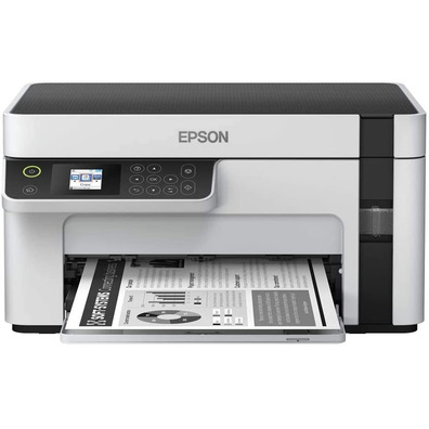 Impresora Recargable Monocromo Multifunción Epson Ecotank ET-M2120 WiFi Blanca