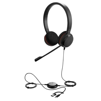 Jabra Evolve 20 MS Stereo Auriculares USB-C/A