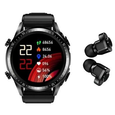 Smartwatch JM03 Negro Correa Silicona Auriculares TWS