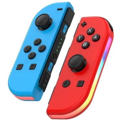 Gamepad Mando J-C Set Izq/Dcha Azul/Rojo con RGB