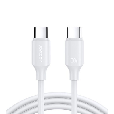 Joyroom Cable USB‑C a USB‑C Blanco, 60 W Carga Rápida 1 m