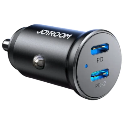 Cargador de coche Joyroom JR-CCN06 Dual USB-C Mini Metal