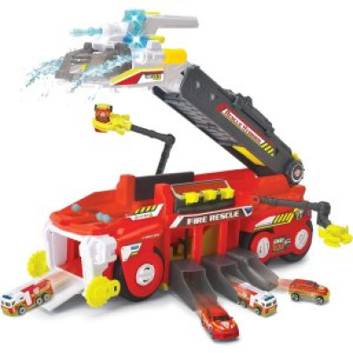 Juguete Camión de Bomberos Dickie Toys con Luces y Sonidos - Lanzador de Agua y Coches