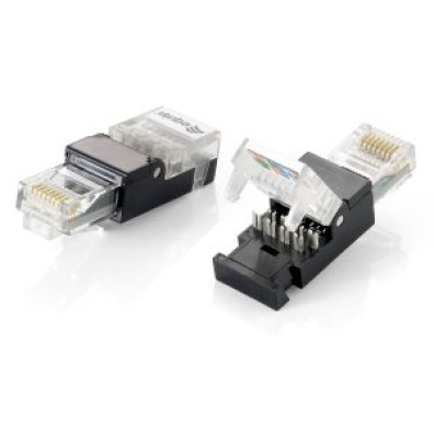 Kit 2 Unidades Conector RJ45 Equip CAT5e Toolfree sin Herramienta de Grimpado