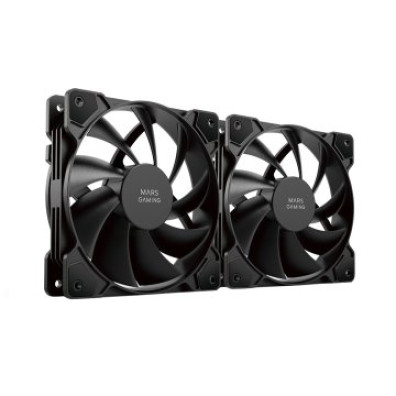 Kit 2xVentilador Interno Mars Gaming MF-PROX2 Ultra Silenciosos Negro - FDB Bearing Antivibración