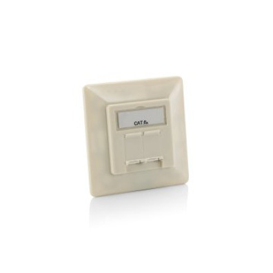 Kit 5 Unidades Roseta CAT6A Empotrar Blanco Perla - Marca EQUIP