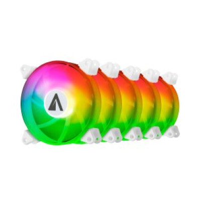 Kit 5x Ventilador Interno Abysm Arclight ARGB White 120mm con Mando a Distancia y Controlador