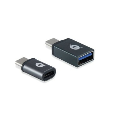 Kit Adaptadores USB-C Conceptronic - USB-C a USB A Hembra 3.1 1UD 3.0 a Micro USB Hembra 1 UD