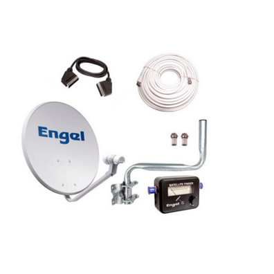 KIT SATELITE ANTENA 60CM+LNB+LOCALIZADOR+KIT INSTALACION