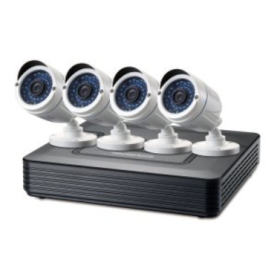 Kit de Videovigilancia Level One DSK-4001 - 1080p, 4 Canales, 4 Cámaras, Grabador, Cables - Interior/Exterior