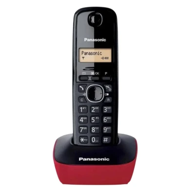Panasonic KX-TG1611 - Teléfono inalámbrico DECT en Negro y Rojo