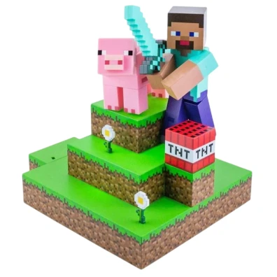 Lámpara Minecraft Steve Diorama Paladone