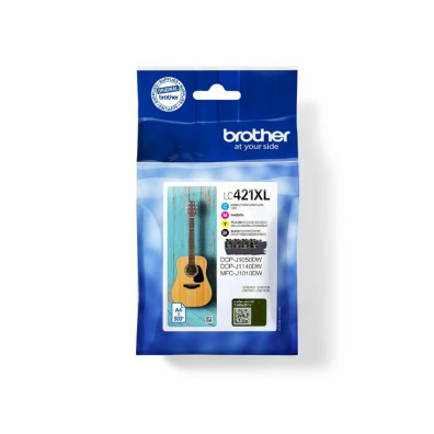 Cartuchos Tinta Brother MULTIPACK 4 LC421 XL BK/C/M/Y