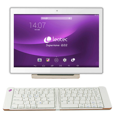Leotec Teclado Mini Bluetooth Plegable con Batería Blanco