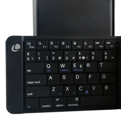 Leotec Teclado Mini Bluetooth Plegable con Batería Negro