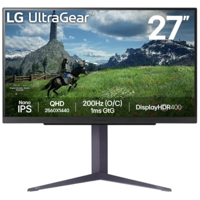 Monitor LG 27 2K QHD IPS 200 Hz G-Sync Negro