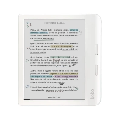 Rakuten Kobo Libra Colour Blanco 32 GB Wifi - Lector de Libros Electrónicos