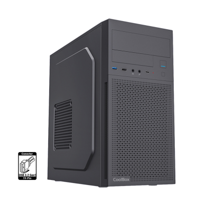 CAJA MICROATX COOLBOX M680 GPU MAX 295mm 500W NEGRO