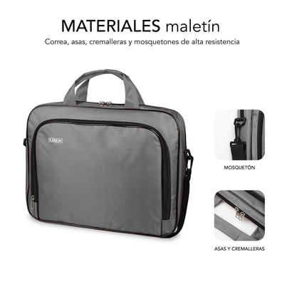 Maletín Subblim Oxford para Portátiles hasta 16" Gris