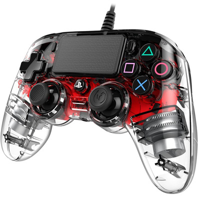 Mando Nacon Compact Wired Illuminated Red Oficial PS4