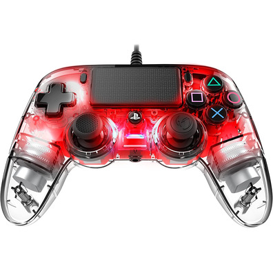 Mando Nacon Compact Wired Illuminated Red Oficial PS4