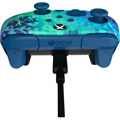 Mando PDP Rematch Wired Controller Glitch Green + Game Pass 1 Mes