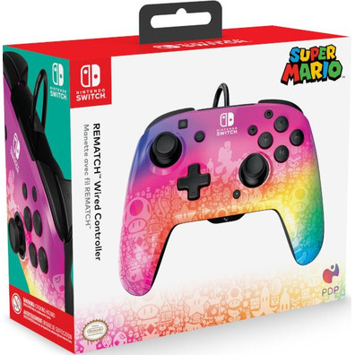 Mando PDP Rematch Wired Controller Super Mario Star Spectrum Switch/Lite/OLED