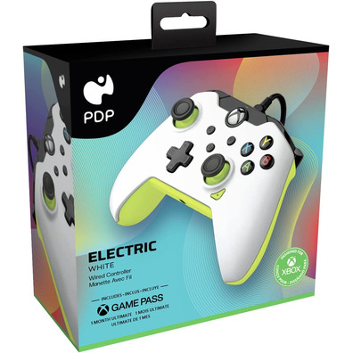 Mando PDP Wired Xbox/PC + 1 Mes Gamepass Electric White
